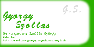 gyorgy szollas business card