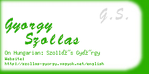 gyorgy szollas business card